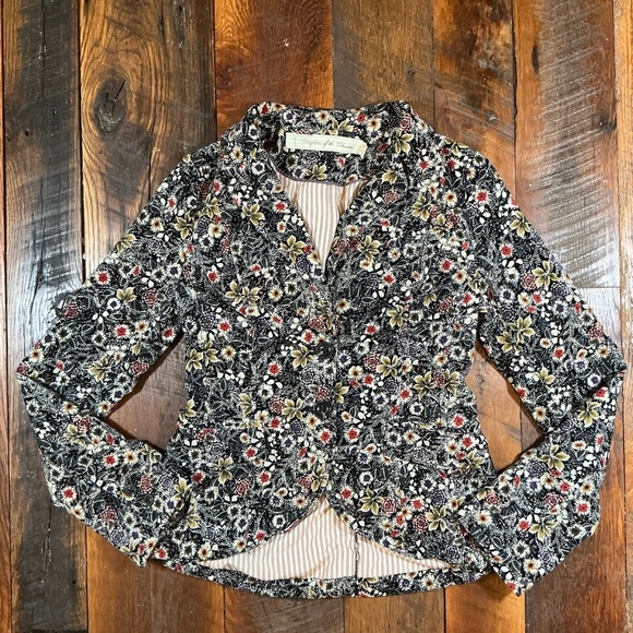 Anthropologie Daughters of the Liberation Floral Blazer Jacket Size 2 - Picture 1 of 8